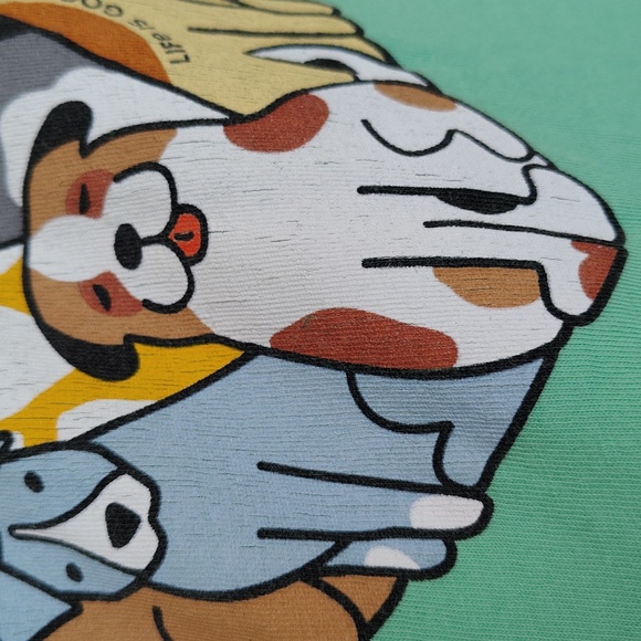 Life Is Good Women's Green Tshirt With Dog Heart Graphic - Picture 4 of 8